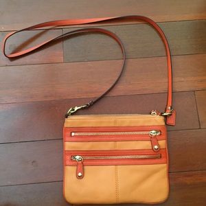 coach leather cross body bag